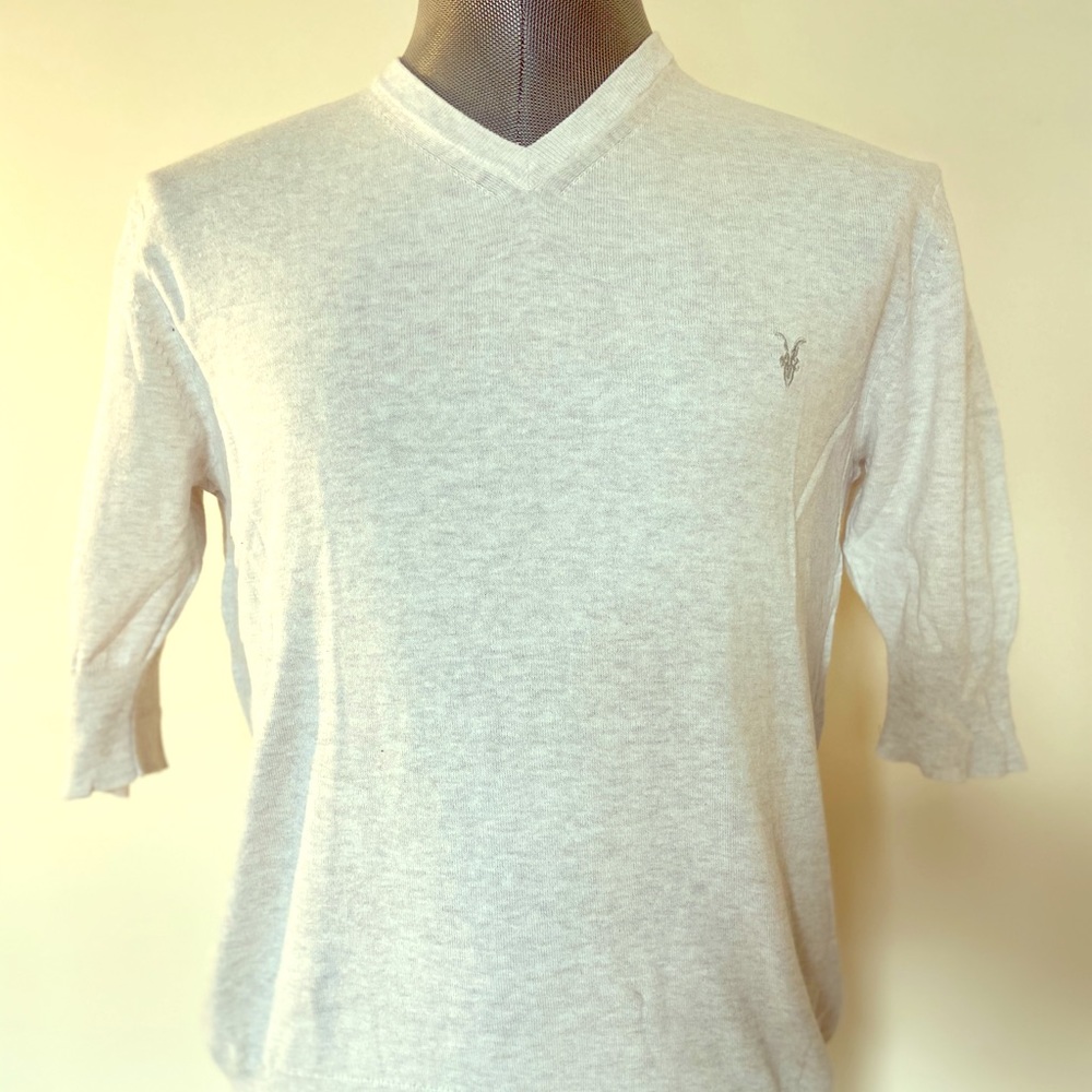 All Saints 3/4 Sleeve Oatmeal Sweater